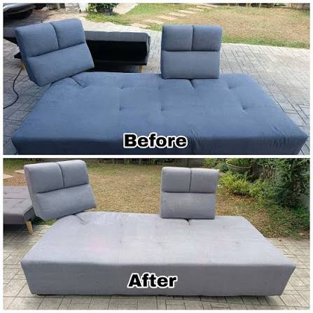 Sofa before deep cleaning