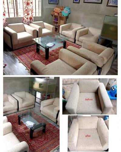 Sofa after deep cleaning